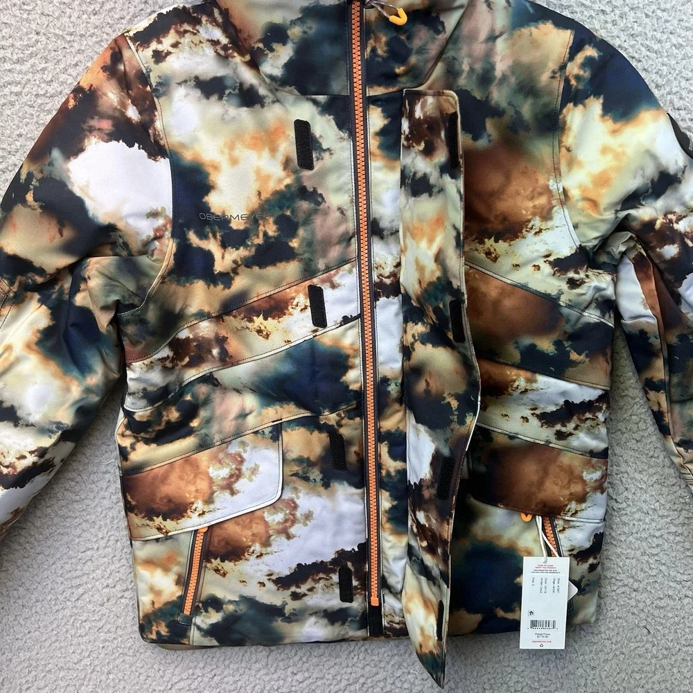 Obermeyer Teen Ski Snowboard Gage Jacket Amber Cloud Hooded  Coat Size S (8) - Picture 8 of 11